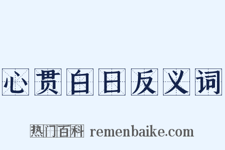 心贯白日反义词是什么意思的图片